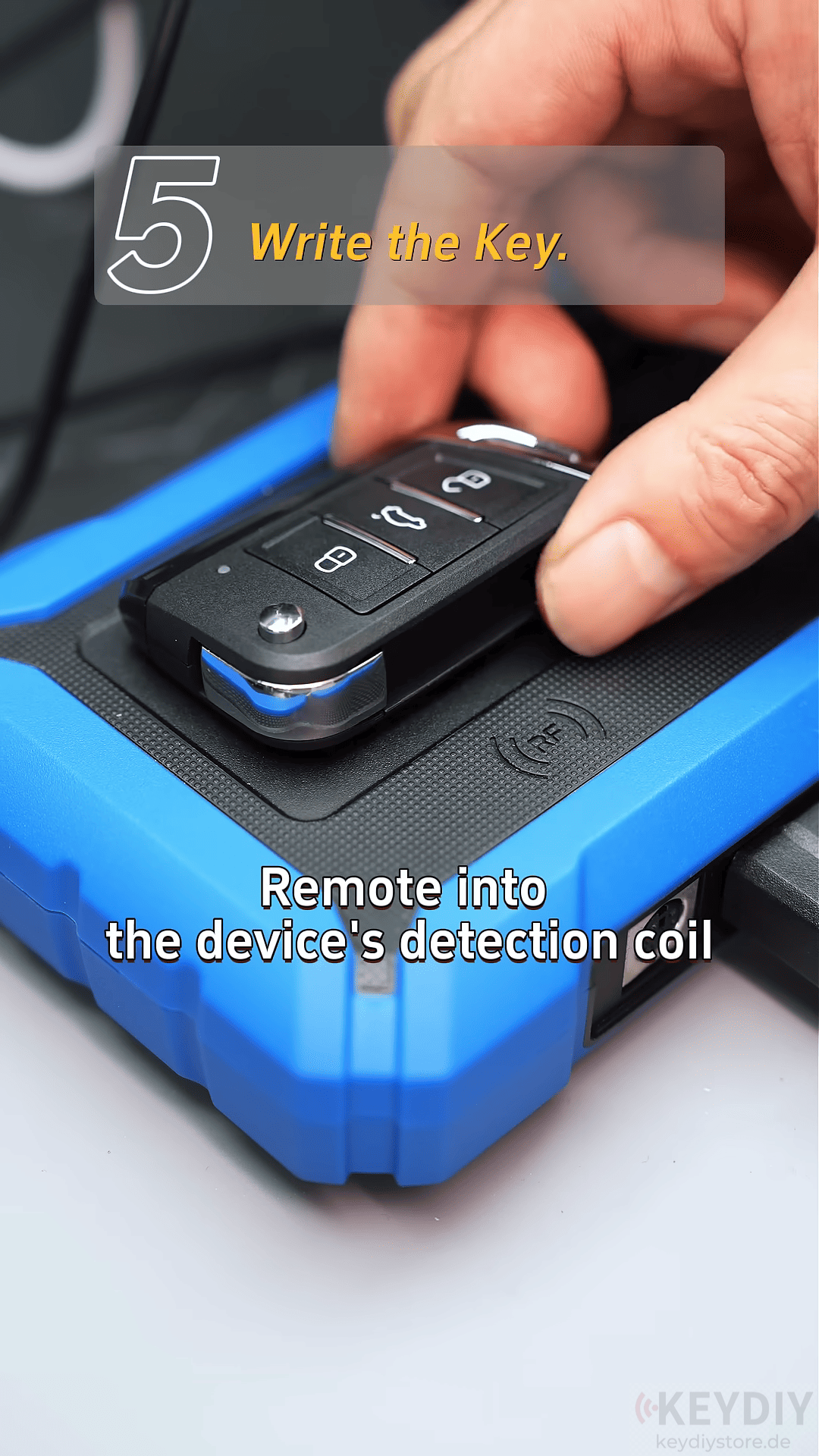 Place KD smart remote into detection coil