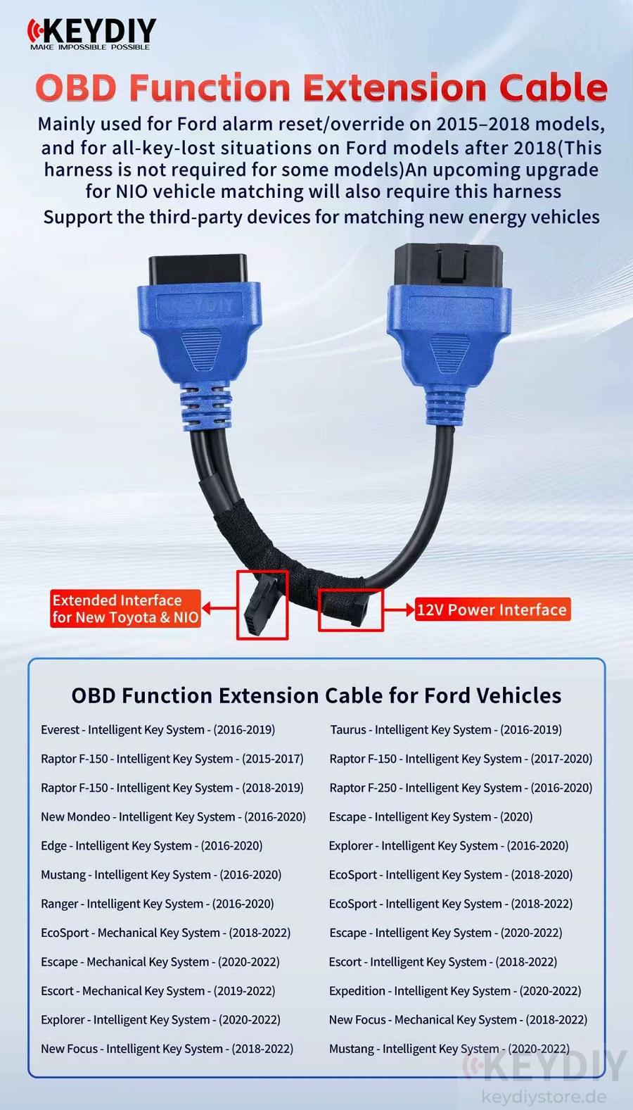 KEYDIY OBD Function Extension Cable
