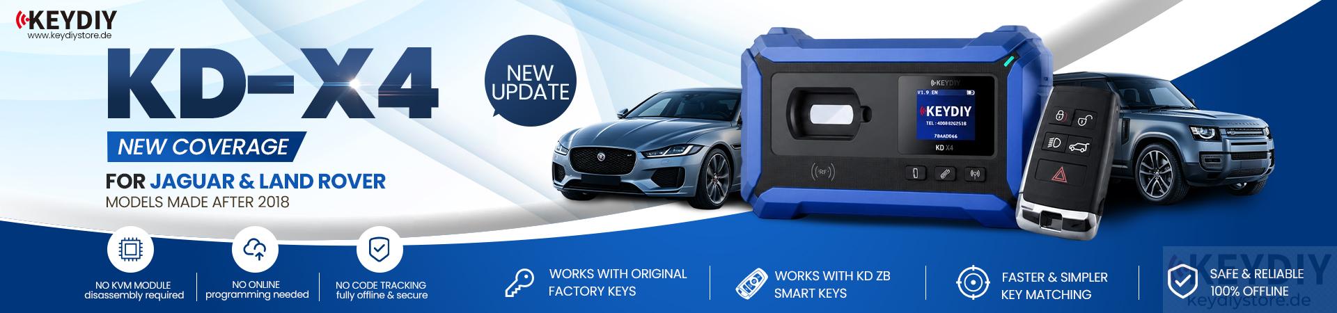 KEYDIY KD-X4 New Coverage for Jaguar & Land Rover